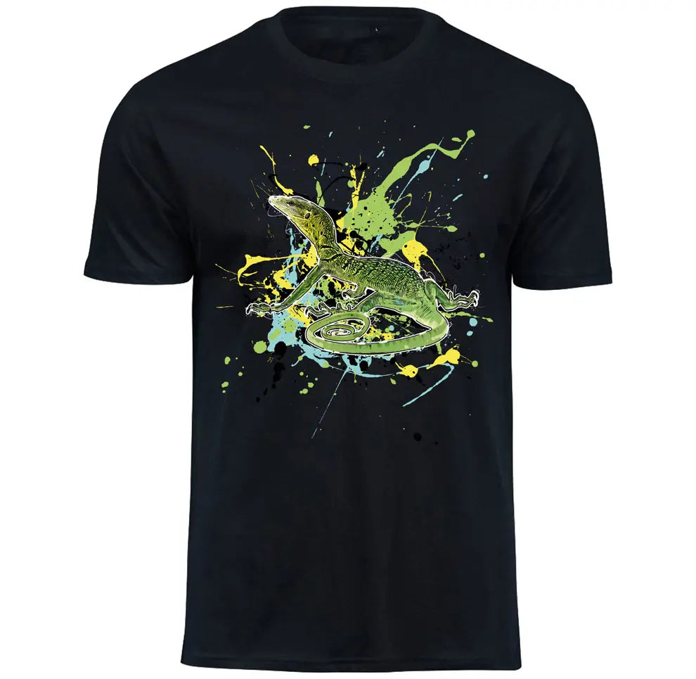 T-Shirt mit Varanus prasinus / Smaragdwaran Motiv von Tassenkasper