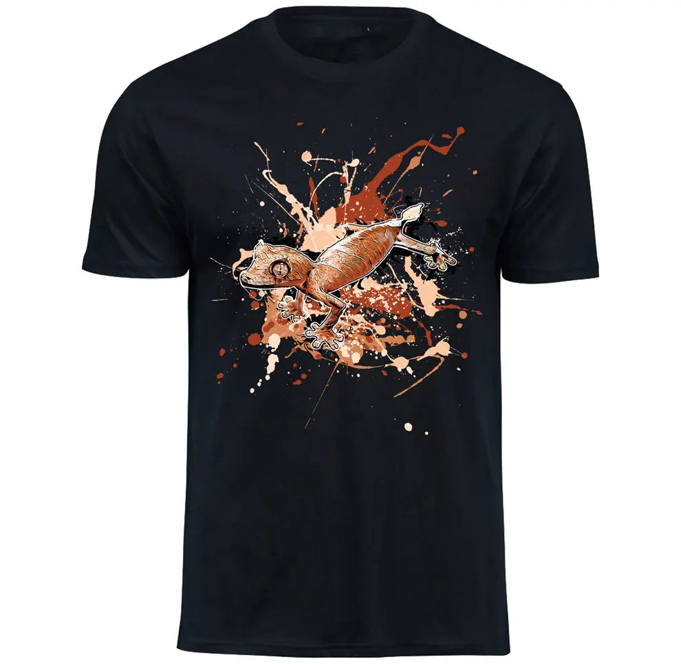 T-Shirt mit Uroplatus ebenaui / Pfeilschwanzgecko Motiv von Tassenkasper