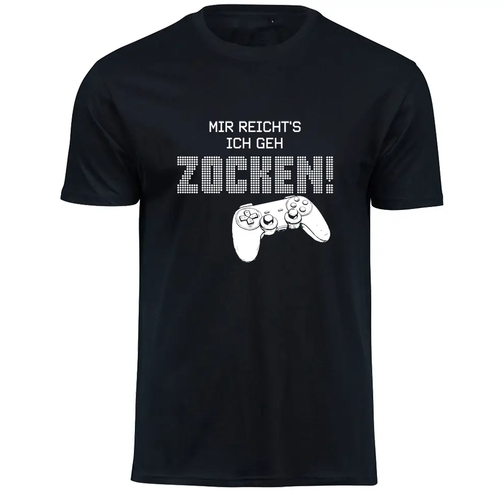 T-Shirt mit Gaming: Mir reicht's ich geh zocken! Motiv von Tassenkasper