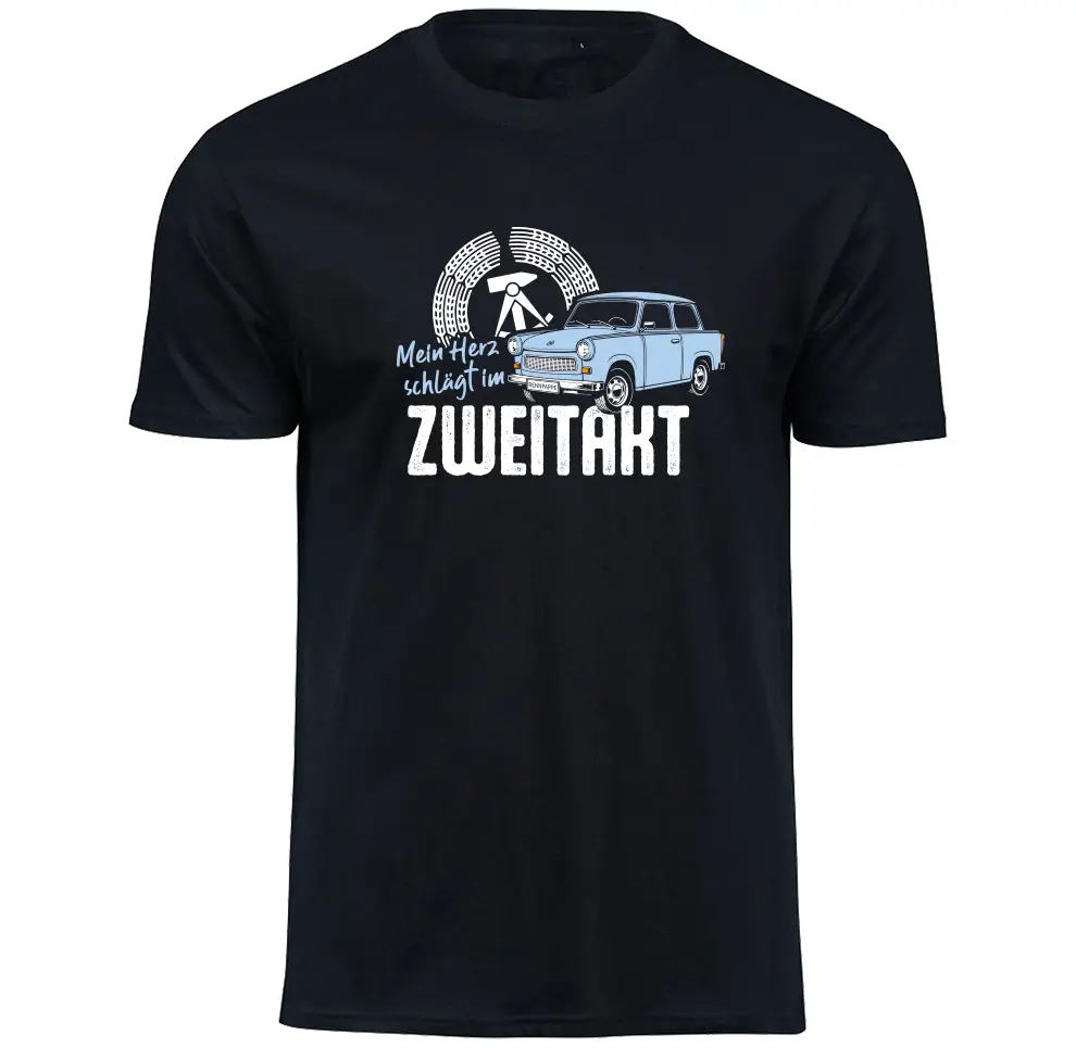 T-Shirt mit DDR: Mein Herz schlägt im Zweitakt Motiv von Tassenkasper