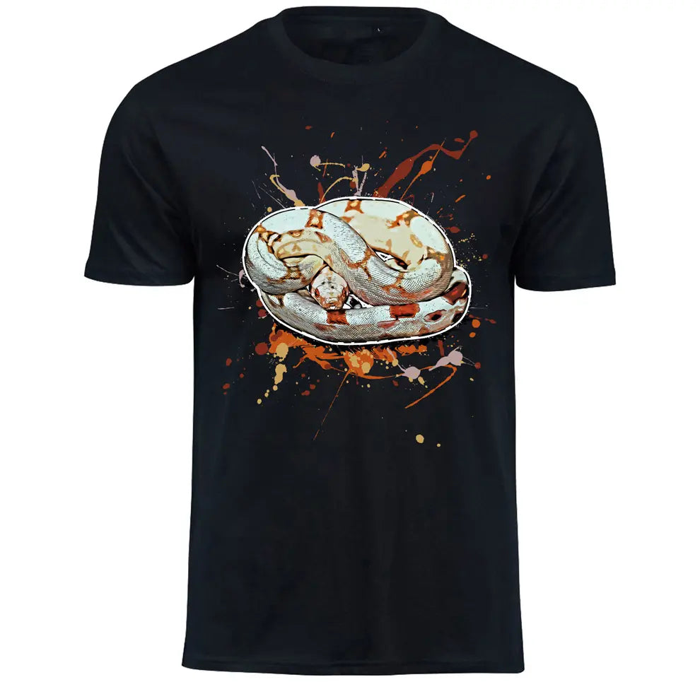 T-Shirt mit Boa constrictor (Albino) / Abgottschlange Motiv von Tassenkasper