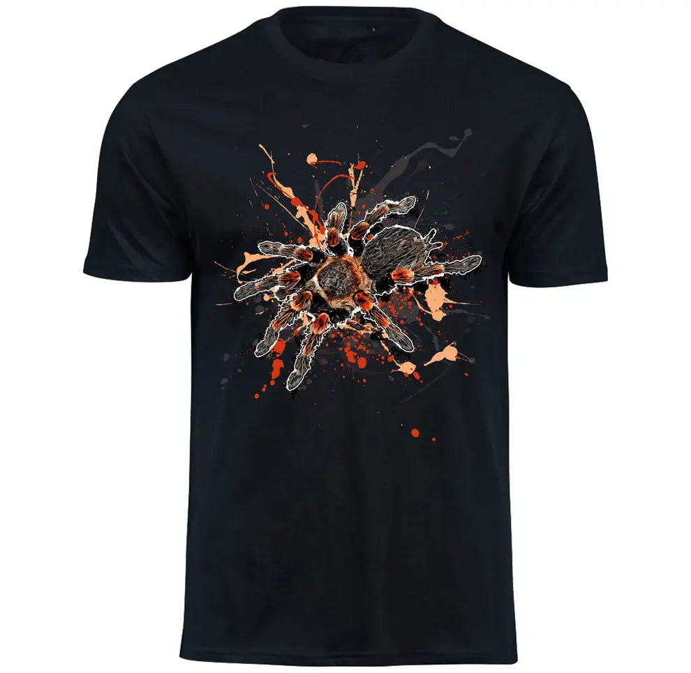 T-Shirt mit Brachypelma hamorii / Rotknie-Vogelspinne Motiv von Tassenkasper