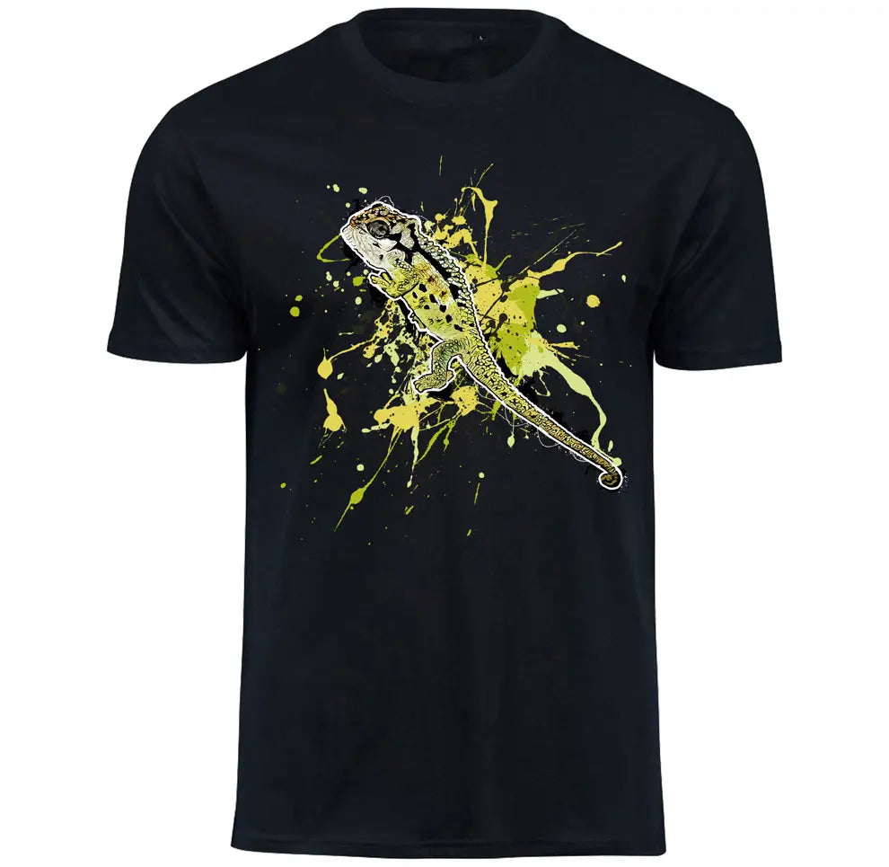 T-Shirt mit Bradypodion transvaalense / Zwergchamäleon Motiv von Tassenkasper