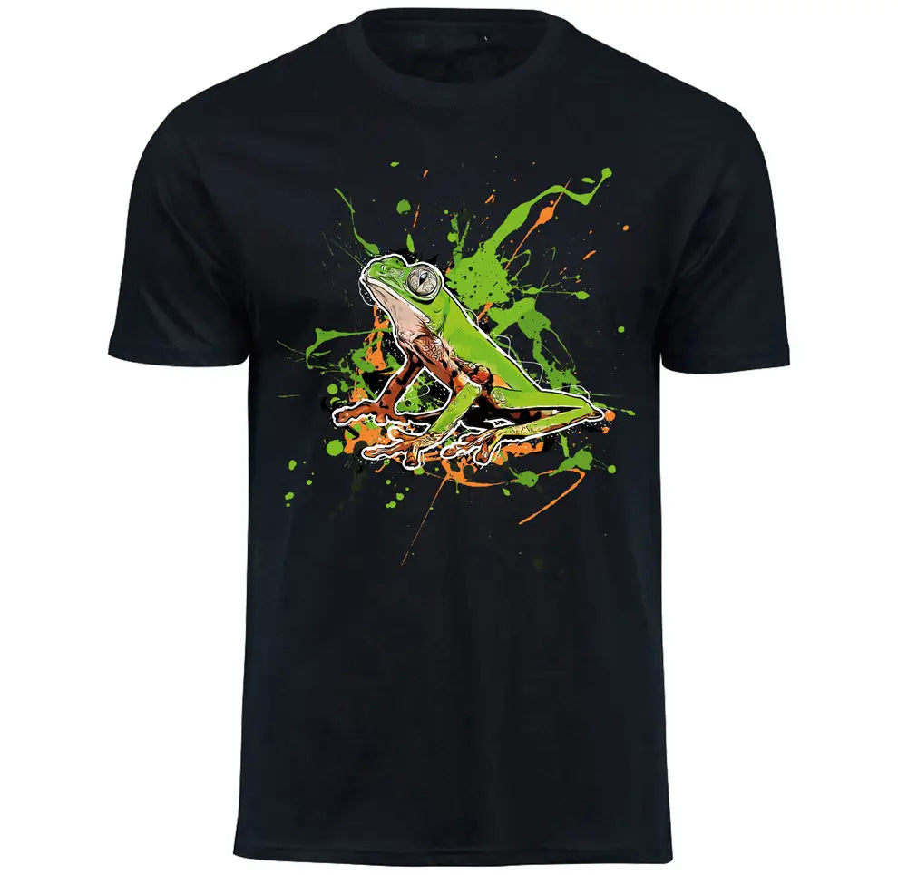 T-Shirt mit Callimedusa tomopterna / Tiger-Makifrosch Motiv von Tassenkasper