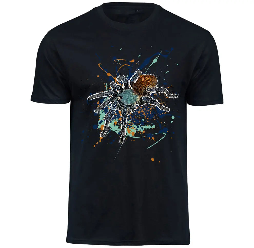 T-Shirt mit Chromatopelma cyaneopubescens / Cyanblaue Venezuela-Vogelspinne Motiv von Tassenkasper