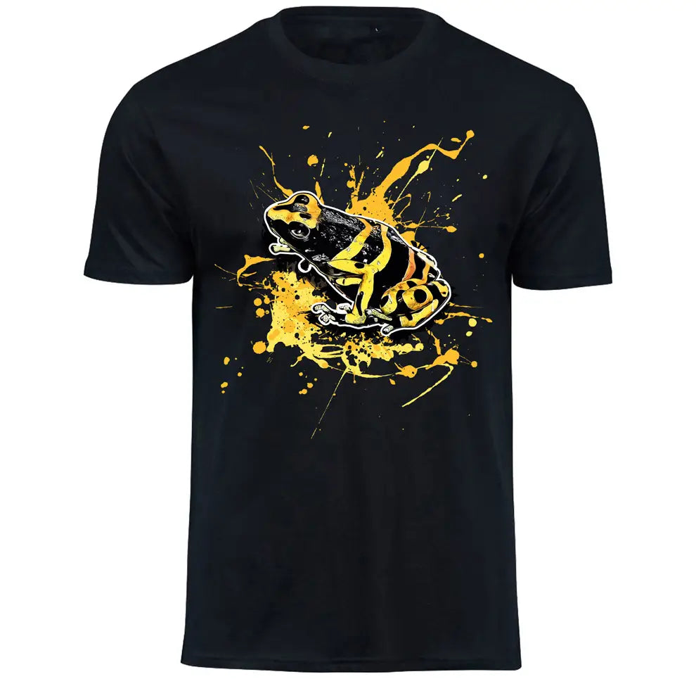 T-Shirt mit Dendrobates leucomelas (Guyana banded) / Gelbgebänderte Baumsteiger Motiv von Tassenkasper
