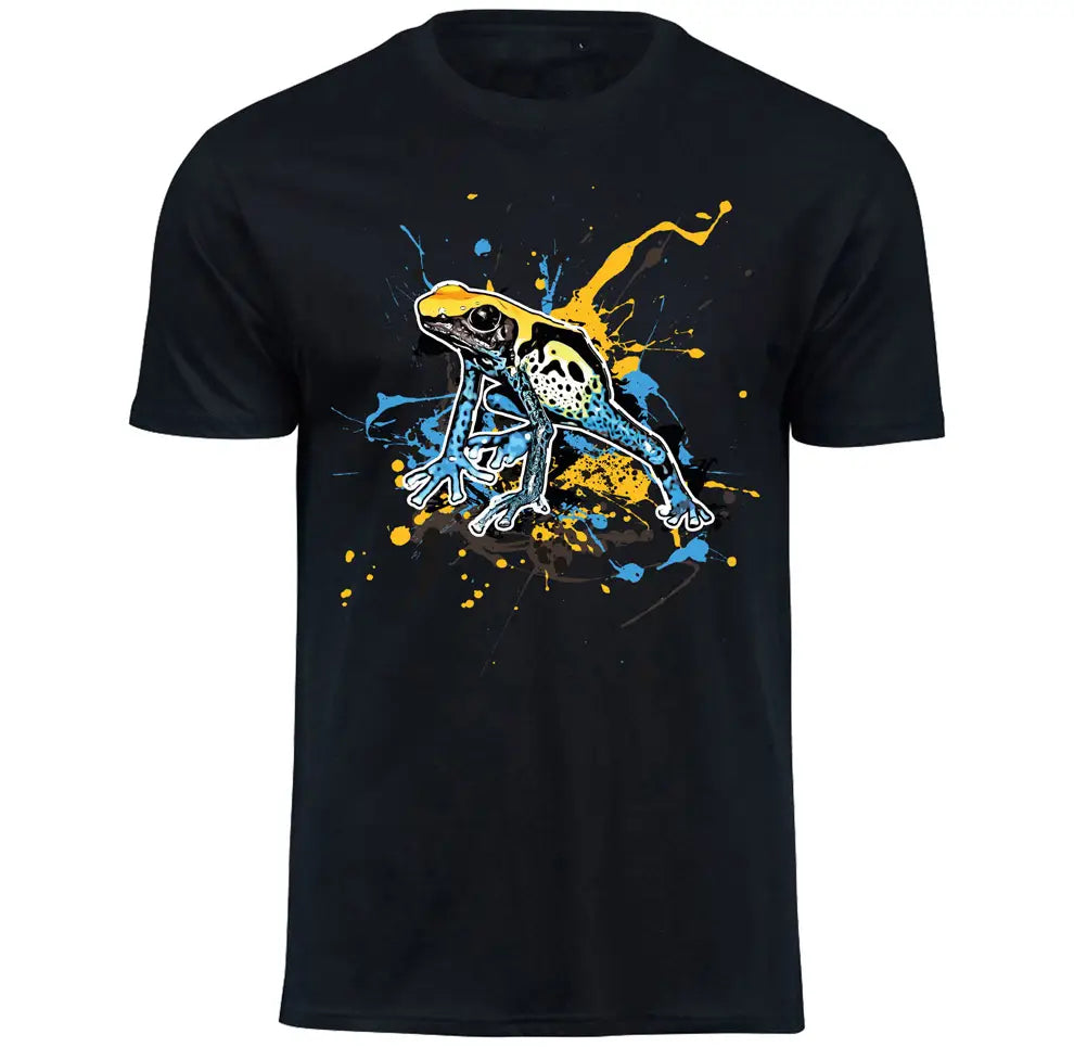 T-Shirt mit Dendrobates tinctorius (Brasilianer) / Färberfrosch Motiv von Tassenkasper