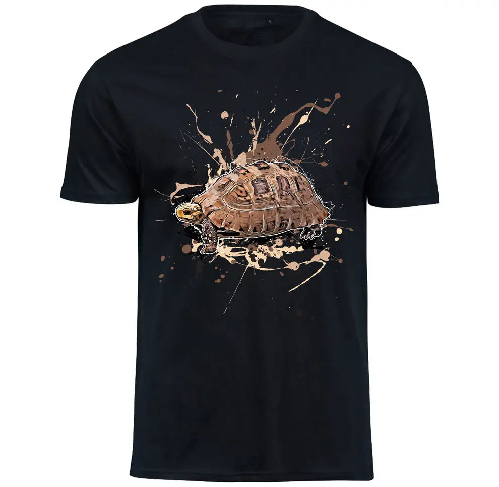 T-Shirt mit Indotestudo elongata / Gelbkopfschildkröte Motiv von Tassenkasper