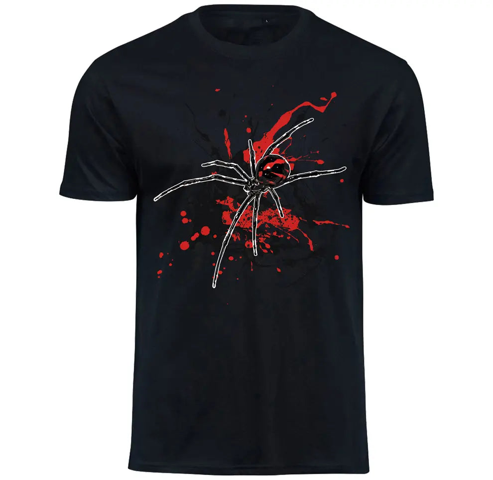 T-Shirt mit Latrodectus mactans mexicanus / südliche Schwarze Witwe Motiv von Tassenkasper