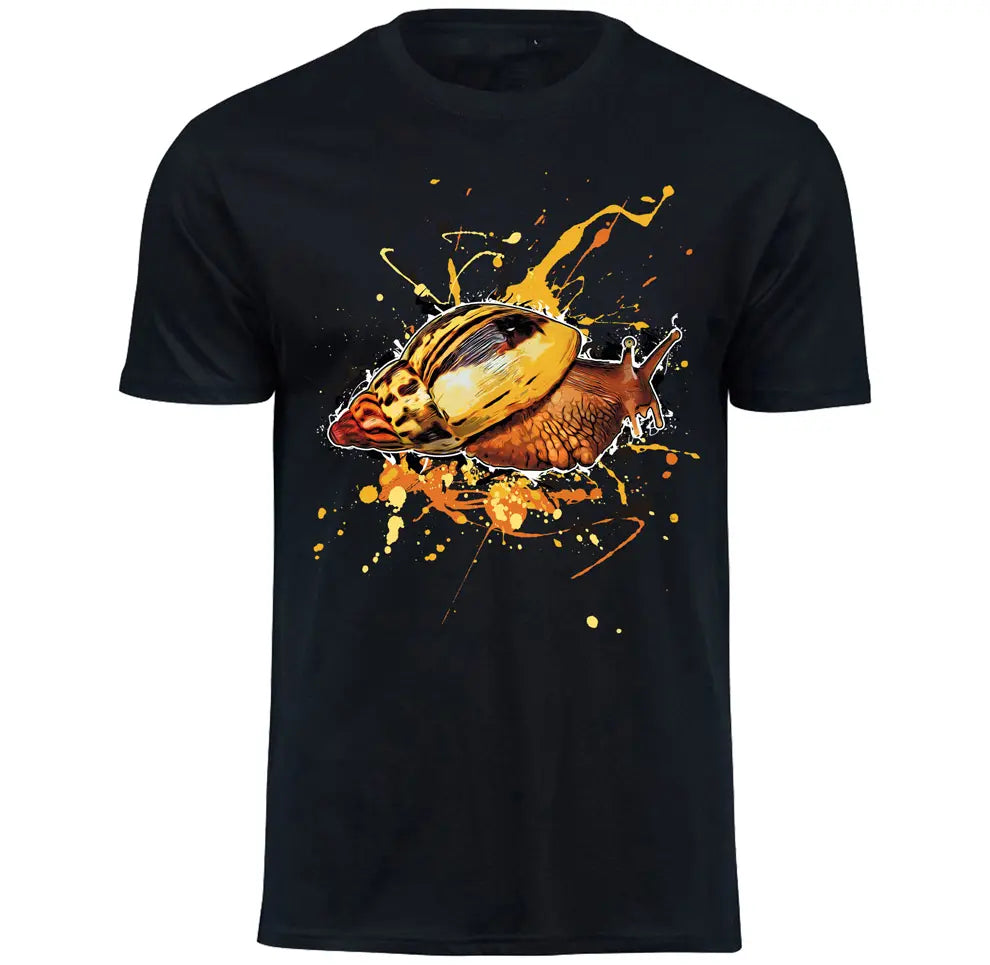 T-Shirt mit Lissachatina albopicta / Afrikanische Riesenschnecke Motiv von Tassenkasper