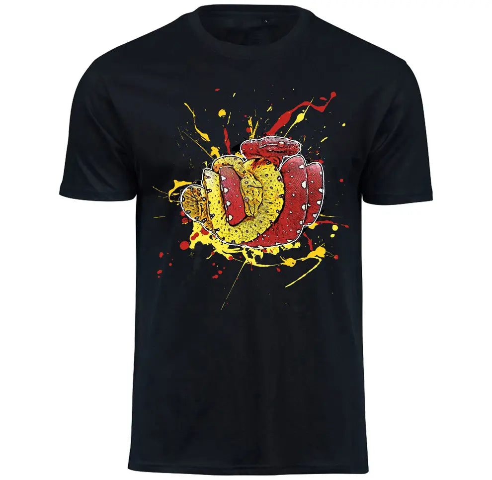 T-Shirt mit Morelia viridis / Grüne Baumpython Motiv von Tassenkasper