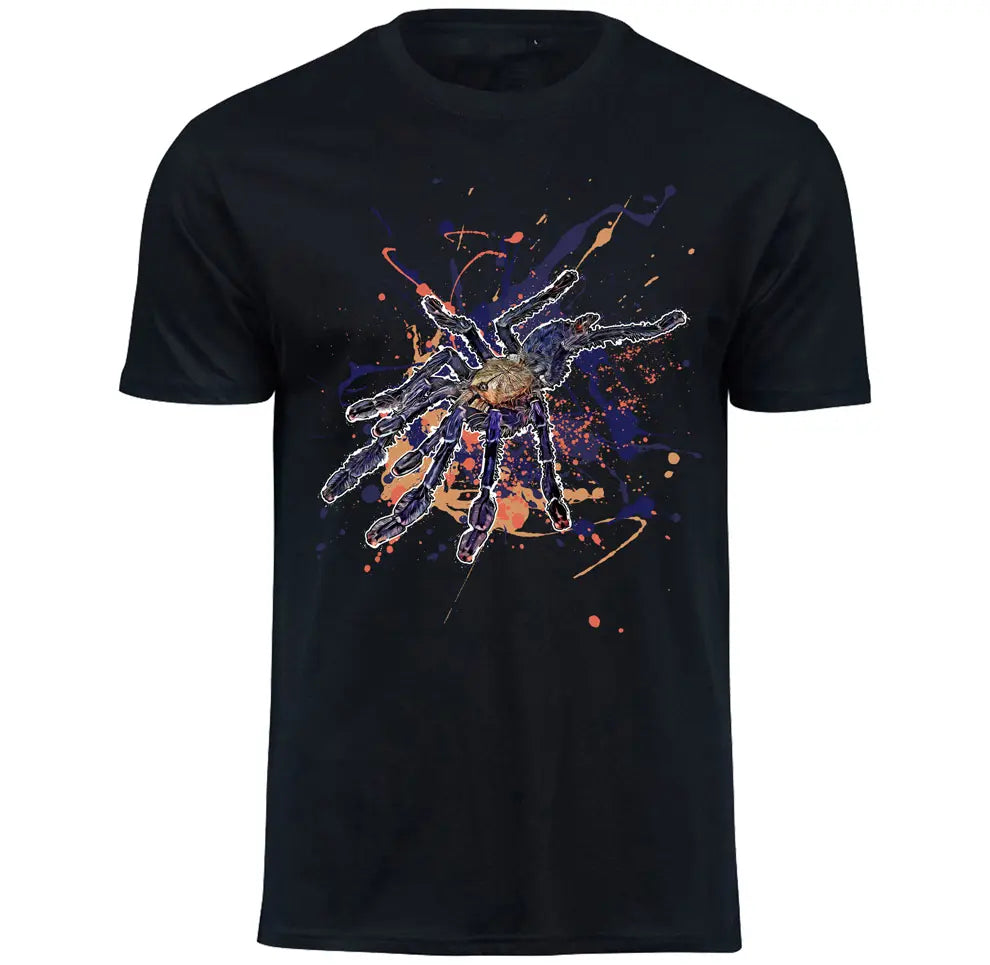 T-Shirt mit Omothymus violaceopes / Blaue Malaysia-Vogelspinne Motiv von Tassenkasper