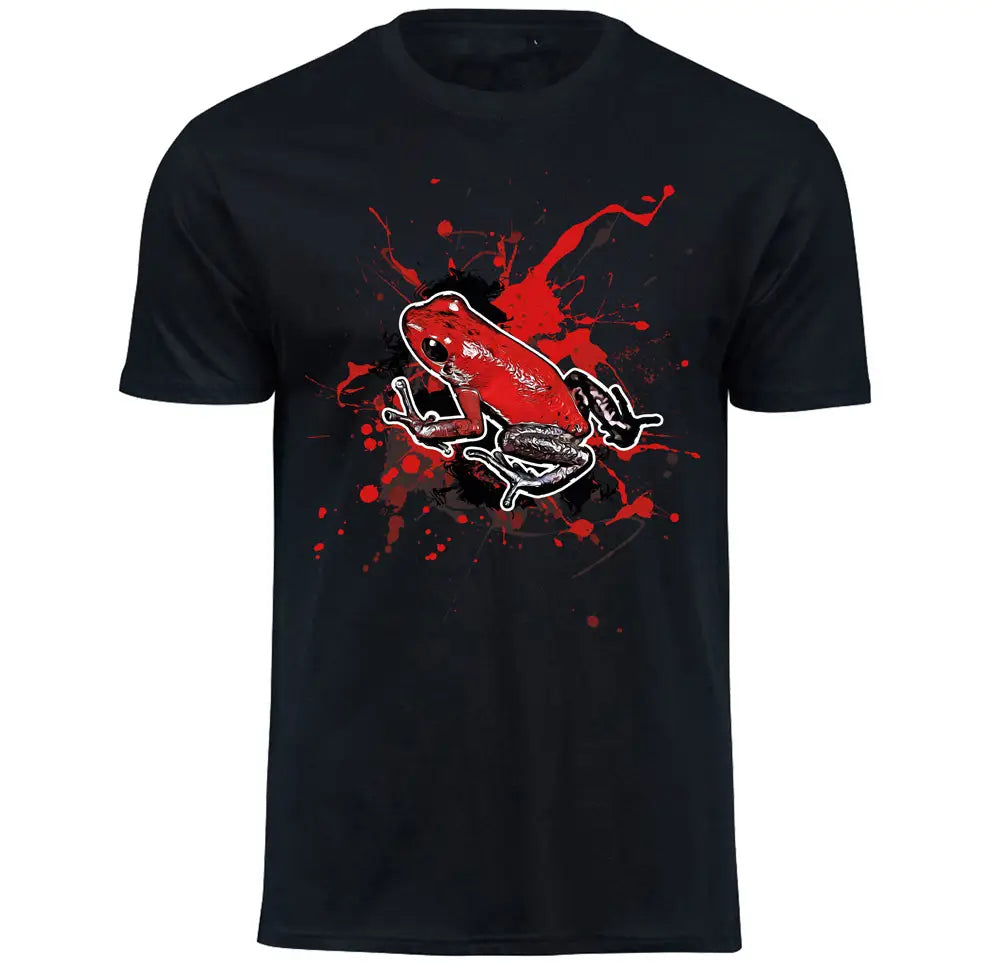 T-Shirt mit Oophaga pumilio (Black Jeans) / Erdbeerfröschchen Motiv von Tassenkasper