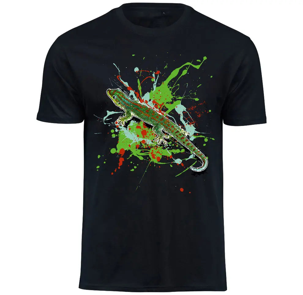 T-Shirt mit Phelsuma guimbeaui / Mauritius - Tieflandwald - Taggecko Motiv von Tassenkasper