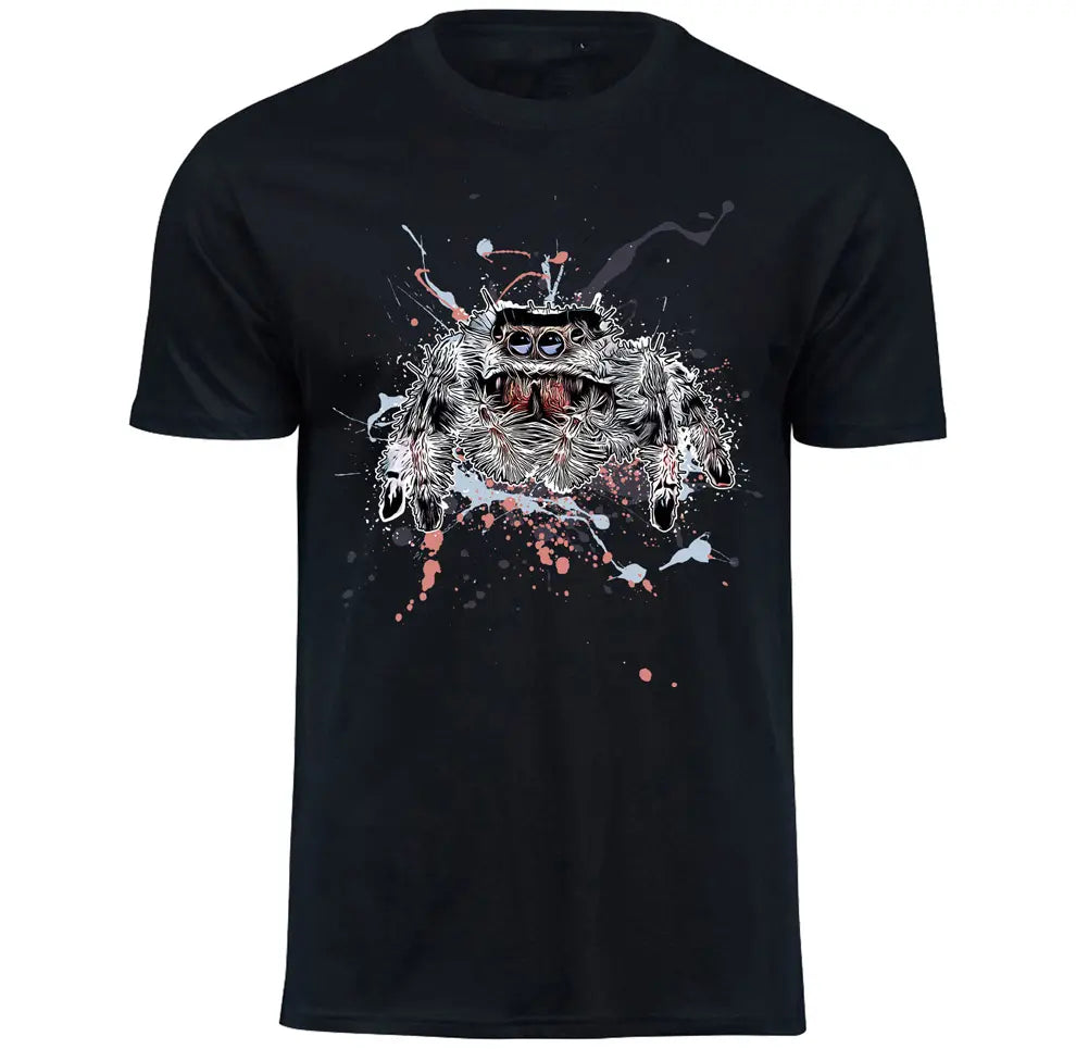 T-Shirt mit Phidippus regius / Florida Springspinne Motiv von Tassenkasper