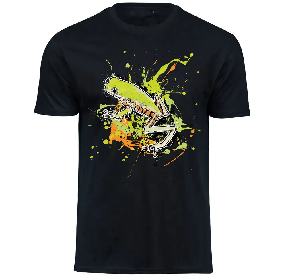 T-Shirt mit Pithecopus hypochondrialis / Tigerbein Makifrosch Motiv von Tassenkasper