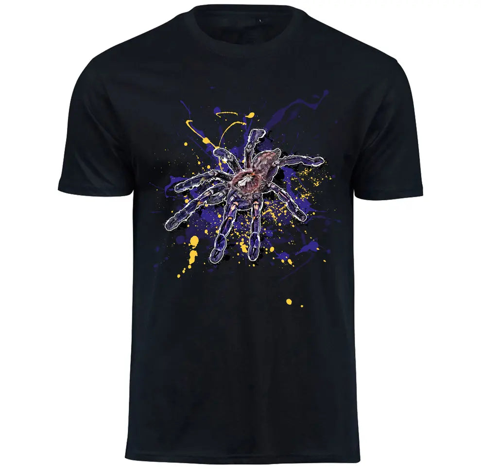 T-Shirt mit Poecilotheria metallica / Blaue Ornament-Vogelspinne Motiv von Tassenkasper