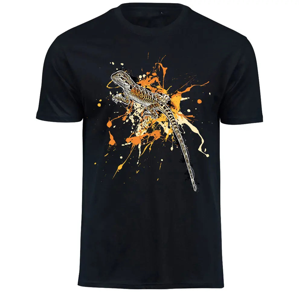 T-Shirt mit Pogona vitticeps / Bartagame Motiv von Tassenkasper