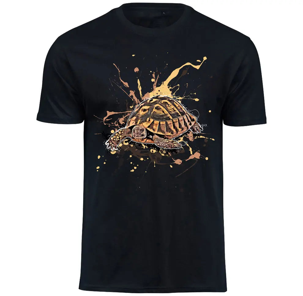 T-Shirt mit Testudo hermanni / Griechische Landschildkröte Motiv von Tassenkasper