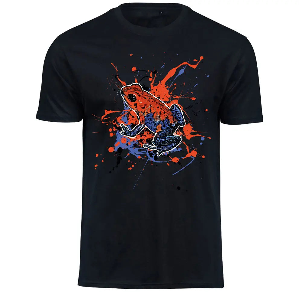T-Shirt mit Oophaga pumilio (Blue Jeans) Motiv von Tassenkasper