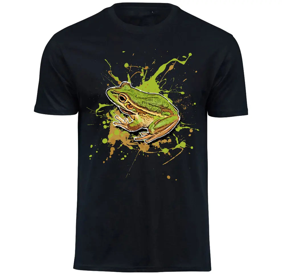 T-Shirt mit Ranoidea aurea / Gold Laubfrosch Motiv von Tassenkasper