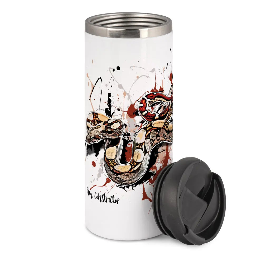 Thermobecher mit Boa constrictor / Abgottschlange Motiv von Tassenkasper