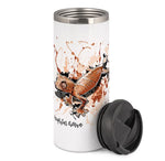 Thermobecher mit Uroplatus ebenaui / Pfeilschwanzgecko Motiv von Tassenkasper