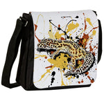Schultertasche mit Eublepharis macularius / Leopardgecko Motiv von Tassenkasper
