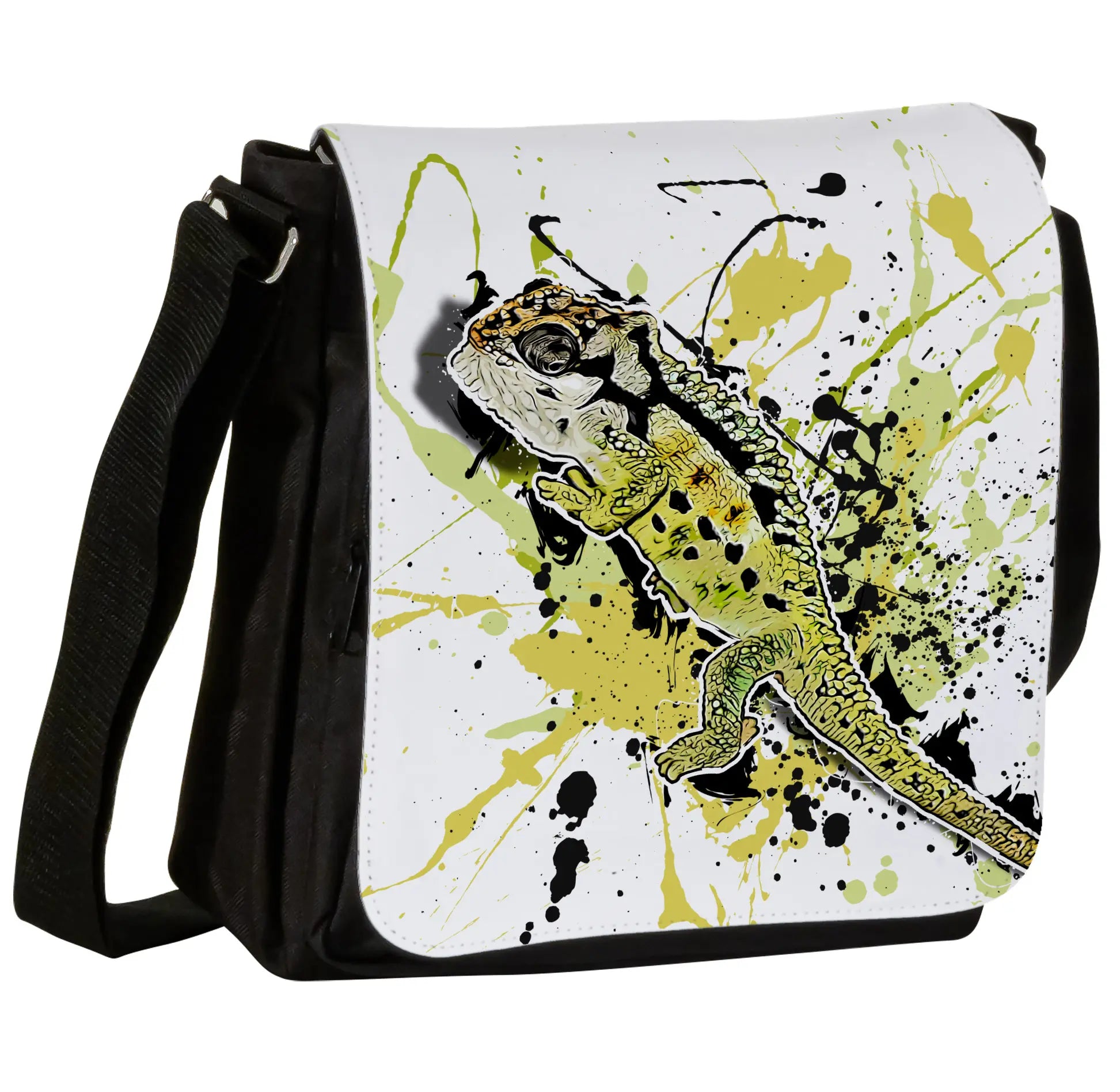 Schultertasche mit Bradypodion transvaalense / Zwergchamäleon Motiv von Tassenkasper