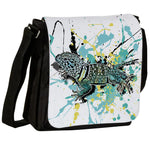 Schultertasche mit Crotaphytus collaris / Halsbandleguan Motiv von Tassenkasper