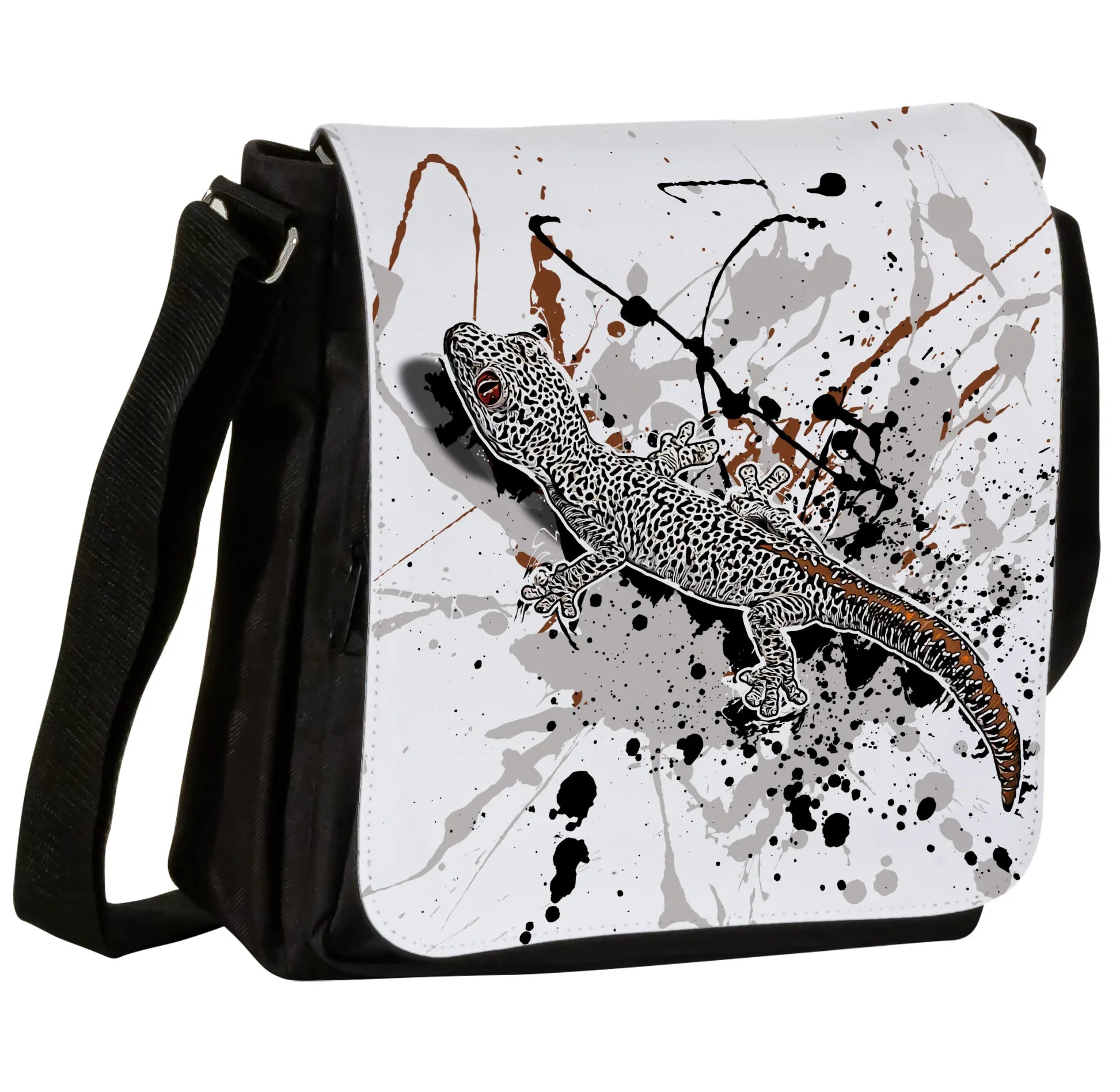 Schultertasche mit Strophurus taenicauda / Goldschwanzdrüsengecko Motiv von Tassenkasper