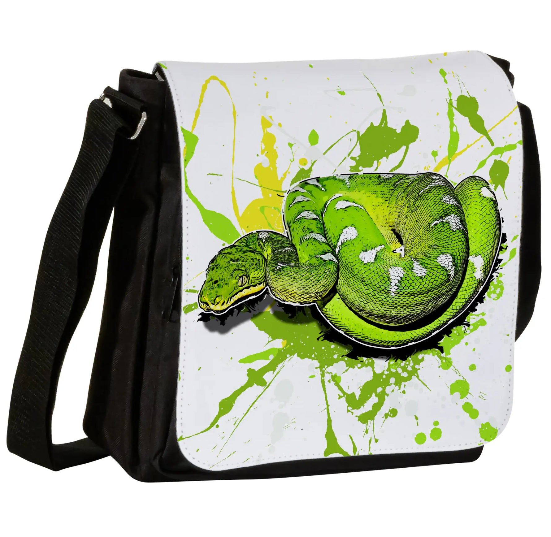 Schultertasche mit Corallus caninus / Hundskopfschlinger Motiv von Tassenkasper
