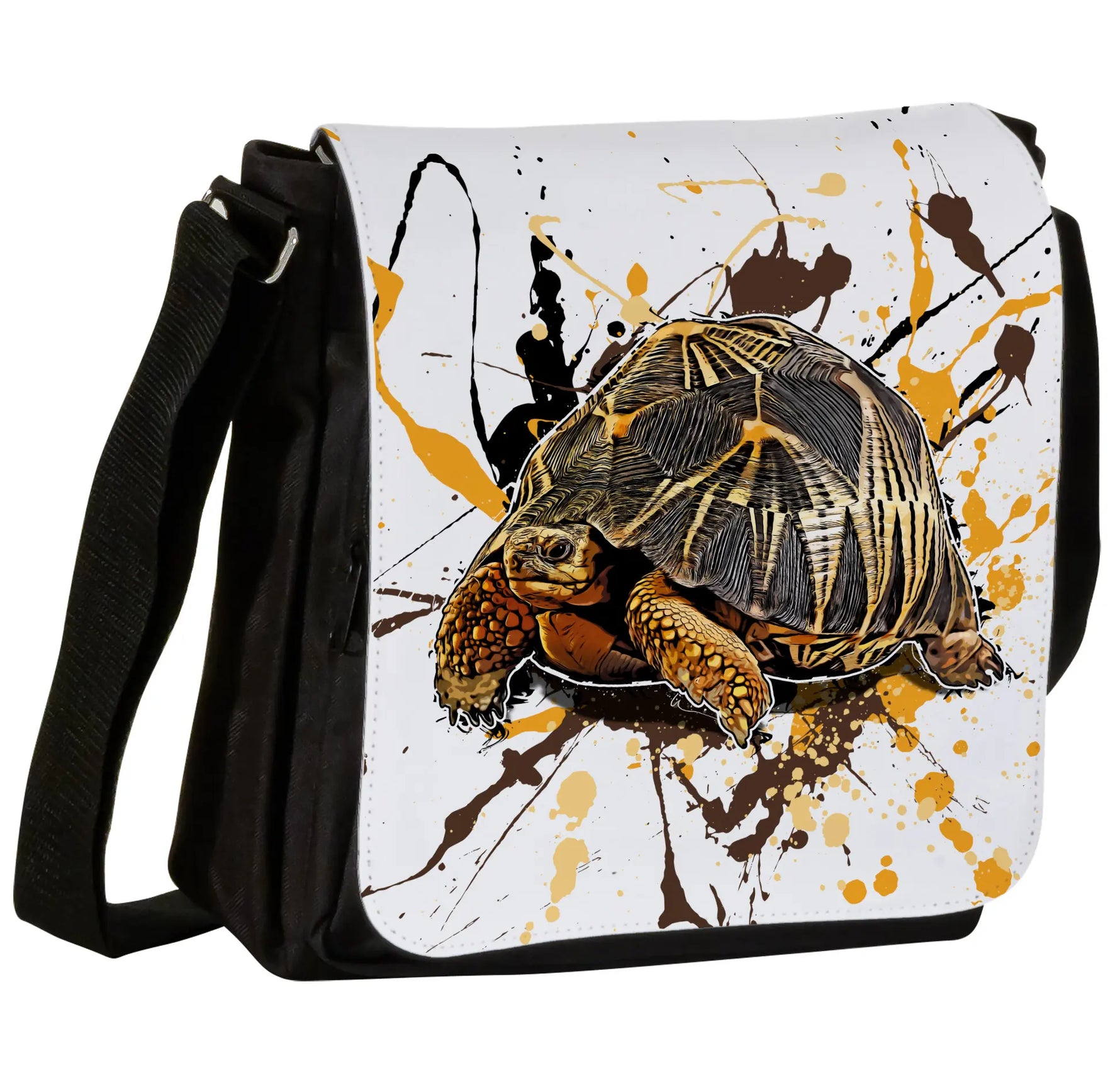 Schultertasche mit Astrochelys radiata / Strahlenschildkröte Motiv von Tassenkasper