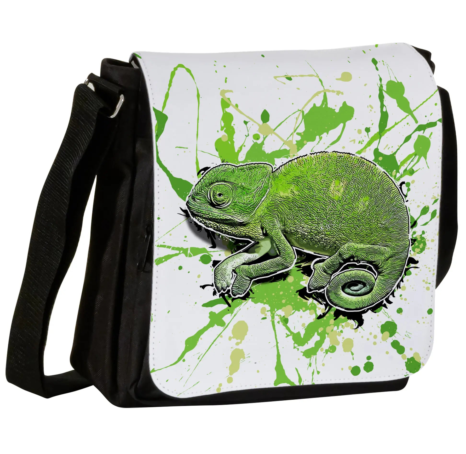 Schultertasche mit Chameleo chameleon restricta / Europäisches Chamäleon Motiv von Tassenkasper