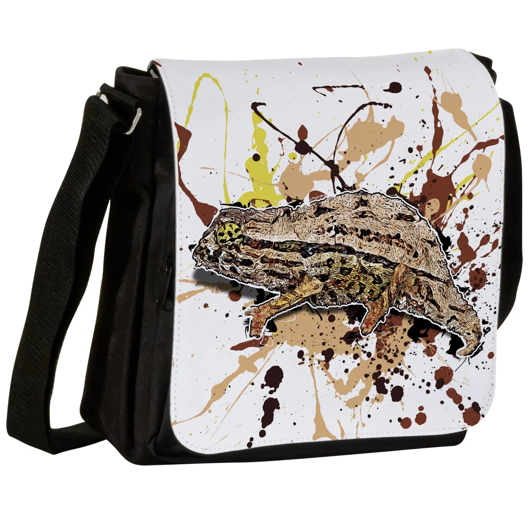 Schultertasche mit Rieppeleon brevicaudatus / Stummelschwanzchamäleon Motiv von Tassenkasper