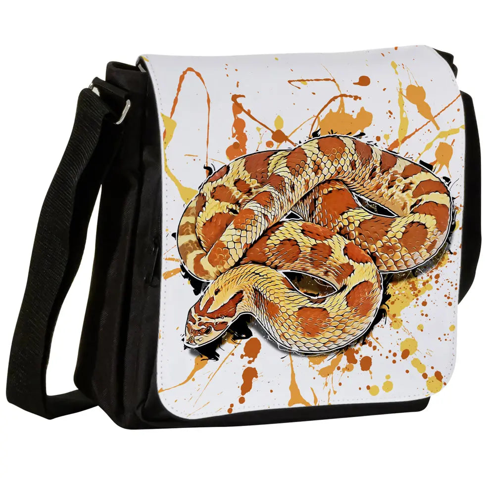 Schultertasche mit Heterodon nasicus (Pastel Conda) / Hakennasennatter Motiv von Tassenkasper