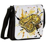 Schultertasche mit Python regius (Super Disco Clown) / Königspython Motiv von Tassenkasper