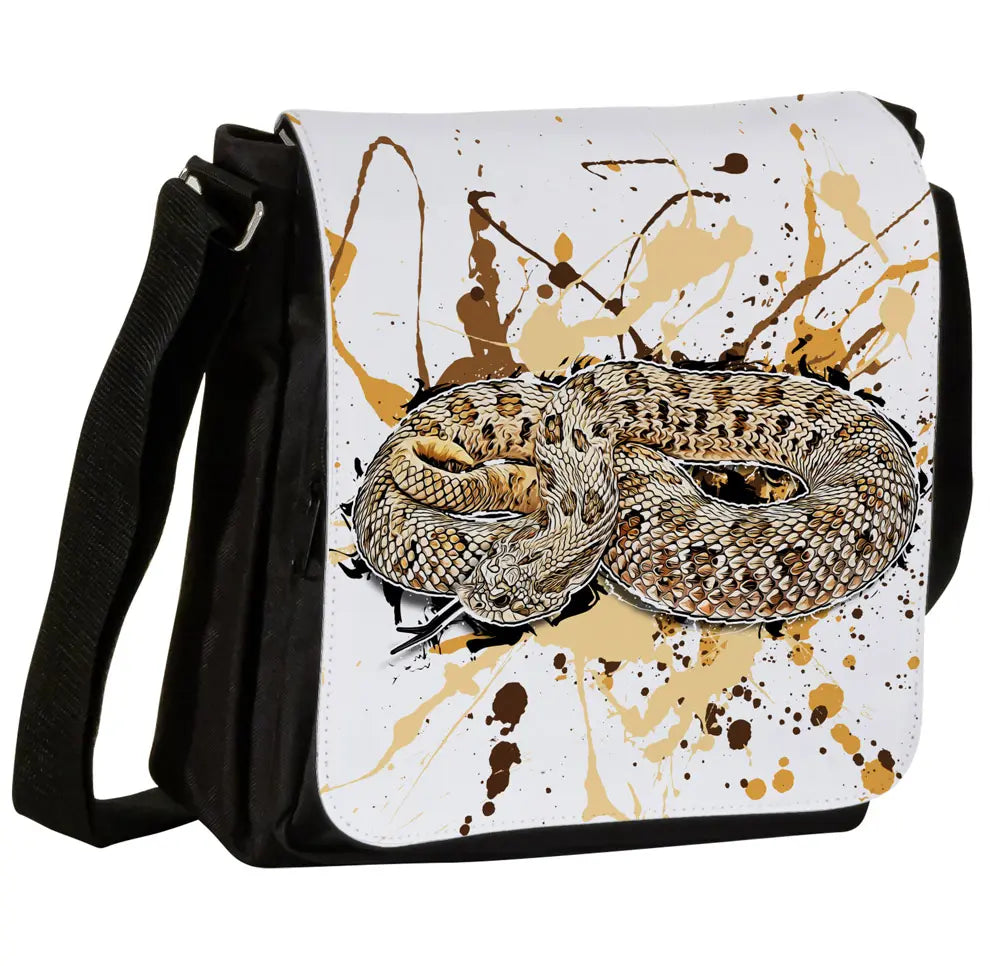 Schultertasche mit Heterodon nasicus (Frosted) / Hakennasennatter Motiv von Tassenkasper