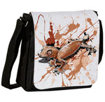 Schultertasche mit Uroplatus ebenaui / Pfeilschwanzgecko Motiv von Tassenkasper