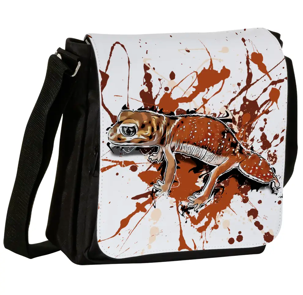 Schultertasche mit Nephrurus levis levis / Knopfschwanzgecko Motiv von Tassenkasper