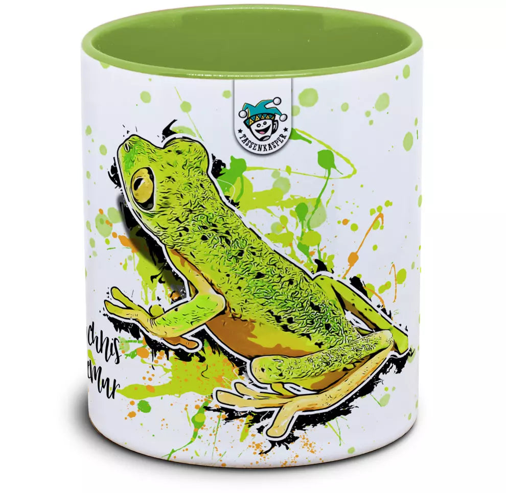Keramiktasse mit Agalychnis lemur / Lemur-Laubfrosch Motiv von Tassenkasper
