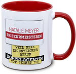 Tasse eigener Name und Beruf ...weil mein eigentlicher Beruf Doppelagent Top Secret ist