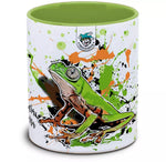 Keramiktasse mit Callimedusa tomopterna / Tiger-Makifrosch Motiv von Tassenkasper