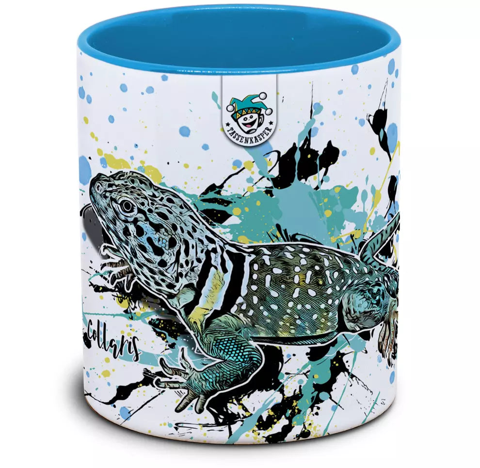 Keramiktasse mit Crotaphytus collaris / Halsbandleguan Motiv von Tassenkasper