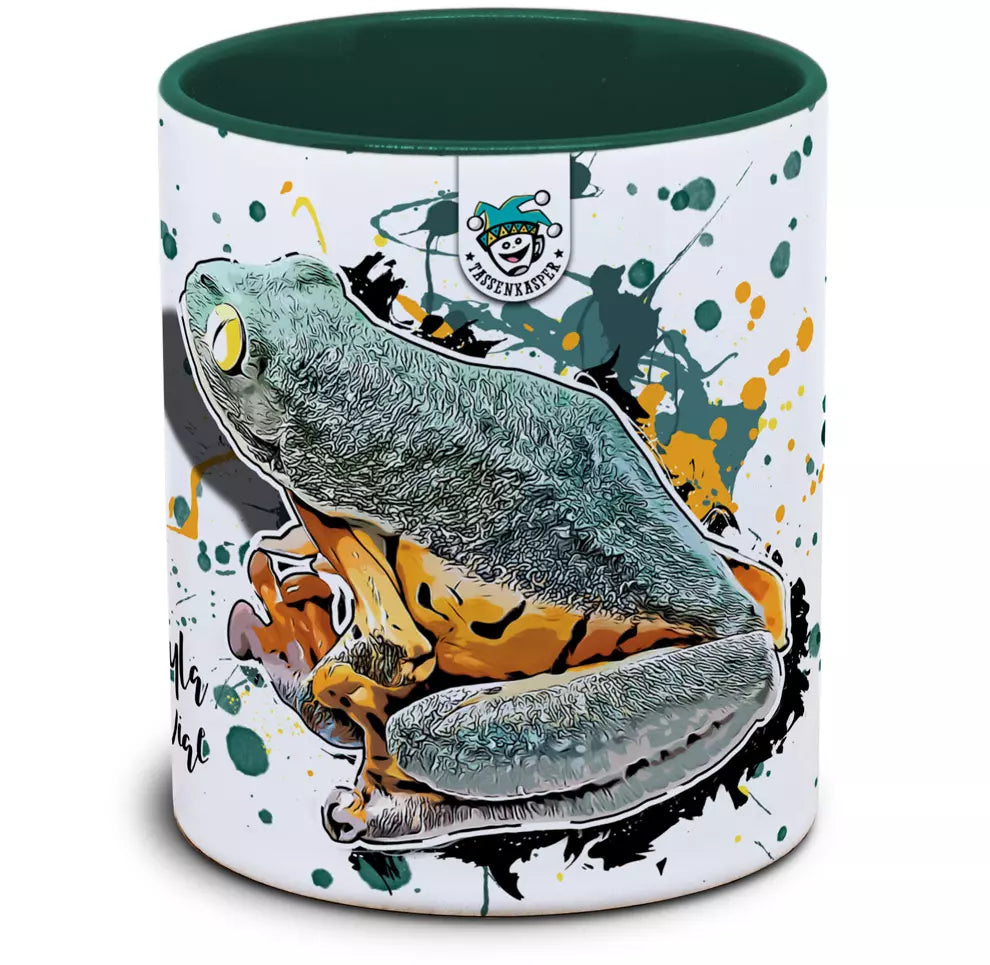 Keramiktasse mit Cruziohyla sylviae / Sylvias Laubfrosch Motiv von Tassenkasper