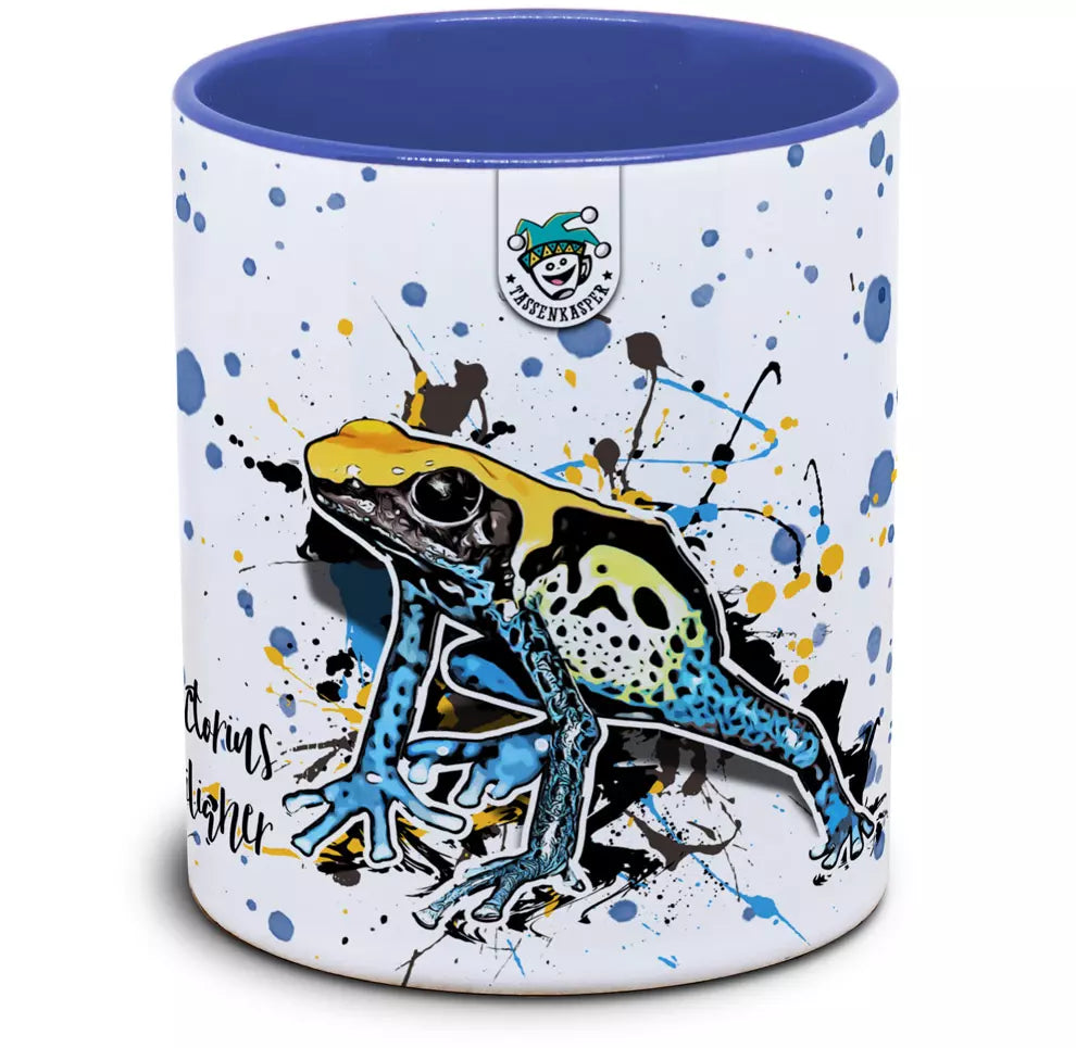 Keramiktasse mit Dendrobates tinctorius (Brasilianer) / Färberfrosch Motiv von Tassenkasper