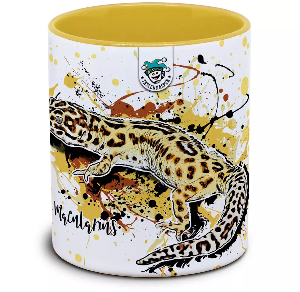 Keramiktasse mit Eublepharis macularius / Leopardgecko Motiv von Tassenkasper