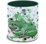 Keramiktasse mit Litoria caerulea / Korallenfinger Laubfrosch Motiv von Tassenkasper