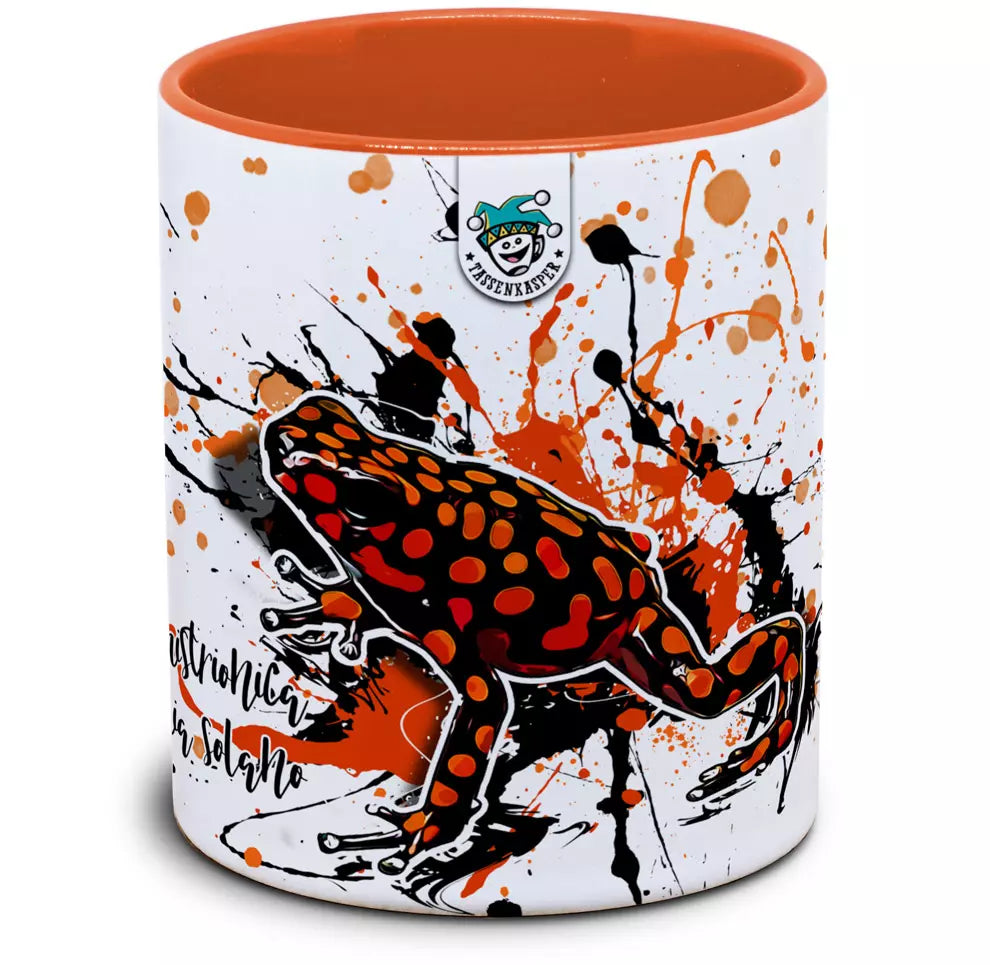 Keramiktasse mit Oophaga histrionica bahia solano / Harlekin-Baumsteiger Motiv von Tassenkasper