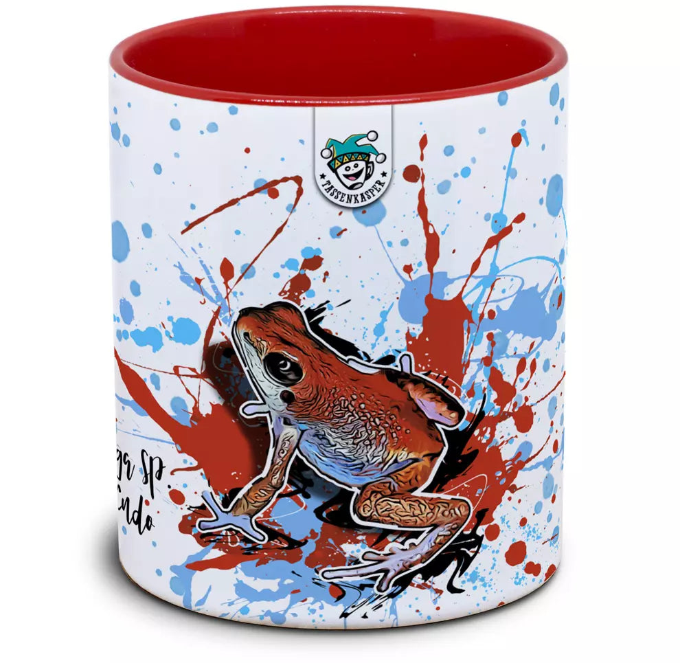 Keramiktasse mit Oophaga sp. escudo / Oophaga pumilio escudo Motiv von Tassenkasper